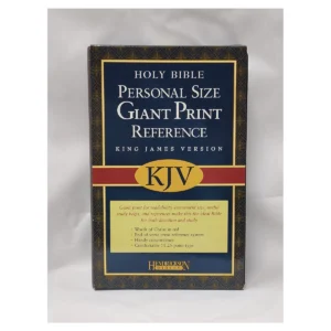 KJV Personal size Giant print Reference Bible- Burgundy imitation Leather, Red Letter