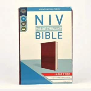 NIV Value Thinline Bible, Large Print, Leathersoft, Burgundy, Comfort Print