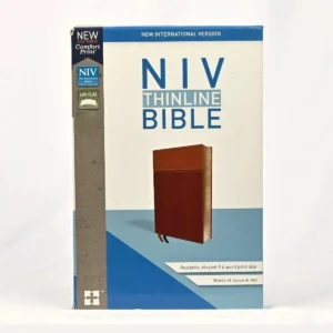 NIV Thinline Bible, Leathersoft, Tan, Red Letter, Comfort Print