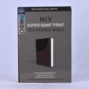 NIV Super Giant Print Reference Bible, Leathersoft, Brown, Red Letter, Comfort Prin