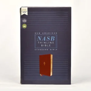 NASB Comfort Print Thinline Bible, Red Letter, Soft Leather-Look, Brown