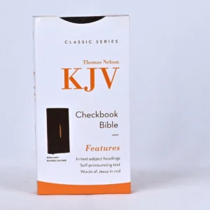 KJV Compact Checkbook Bible, Burgundy Bonded Leather, Red Letter