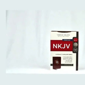 NKJV Compact Thinline Bible – Burgundy, Imitation Leather, Red Letter, Comfort Print
