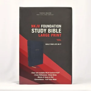 NKJV Foundation Study Bible, large Print, Leathersoft, Blue, Red Letter, Comfort print