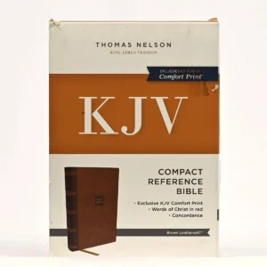 KJV Holy Bible: Compact with 43,000 cross references-Brown Leathersoft, red letter, comfort print