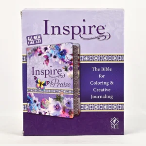 NLT Inspire PRAISE Bible, Purple Garden, Imitation Leather