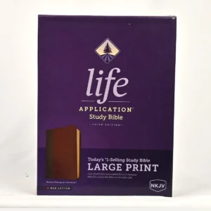 NKJV Life Application Study Bible, Third Edition, large Print, leatherlike, Brown/Mahogany, red Letter