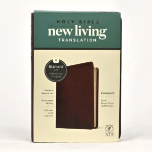 NLT Compact Bible, Filament-Enabled Edition, Leatherlike, Rustic Brown
