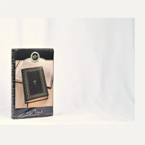 KJV Deluxe Gift Bible- Black faux leather with Gold cross, thump index
