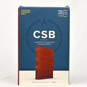 CSB Large Print Personal Size Reference Bible, Digital Study Edition — Burnt Sienna LeatherTouch, Indexed