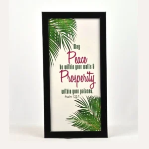 Bible Verse Wall Frame 6x12 – may peace be within your… Ps 122:7