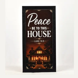 Bible Verse Wall Frame 6x12 – peace be to this House. Luke 10:5