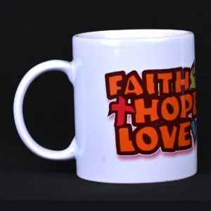Bible Verse Coffee Mug, White Ceramic – faith Hope Love