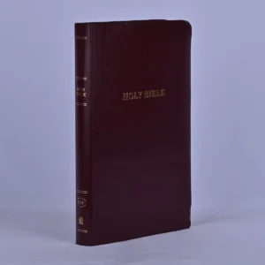 KJV Holy Bible: Gift and Award, Burgundy Leather-Look, Red Letter, Comfort Print