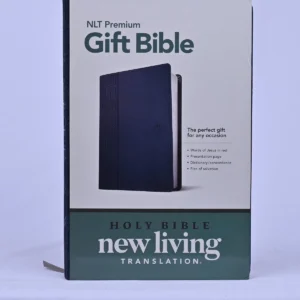 NLT Premium Gift Bible, Leatherlike, Blue Cross, Red Letter