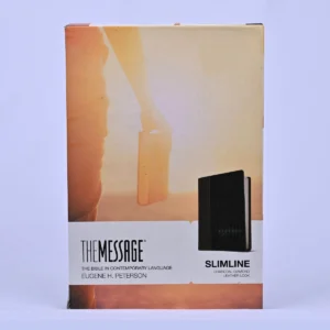 The Message Slimline Bible — Black Imitation Leather