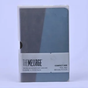 The Message Compact Bible — Teal & Brown Leather-Look