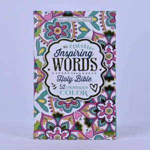 NIV Inspiring Words Holy Bible — Hardcover, 52 Verses to Color