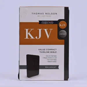KJV Value Thinline Bible, Compact- Black LeatherSoft, Red Letter, comfort print.
