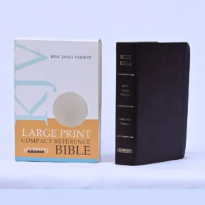 KJV Large-Print Compact Reference Bible-Bonded Leather, Burgundy, Red Letter