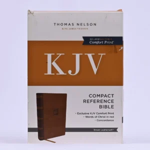 KJV Holy Bible: Compact with 43,000 cross references-Brown Leathersoft, red letter, comfort print