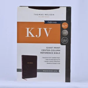 KJV Giant Print Center-column Reference Bible-Burgunday bonded Leather, Red letter