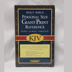 KJV Personal size Giant print Reference Bible- Burgundy imitation Leather, Red Letter