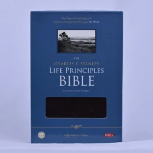 NKjv Charles F. Stanley Life Principles Bible-Burgundy Bonded leather.