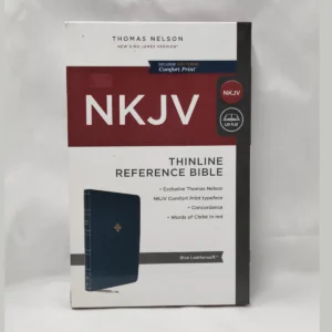 NKJV Thinline Reference Bible, Leathersoft, Blue, Red Letter, Comfort Print: Holy Bible, New King James Version