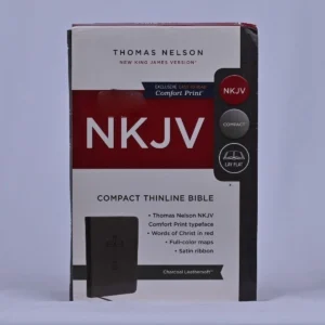 NKJV Value Compact Thinline Bible, Imitation Leather, Charcoal, Red Letter Edition