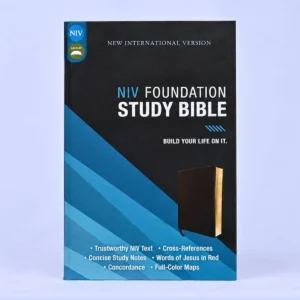 NIV Foundation Study Bible, Leathersoft, Brown, Red Letter Edition