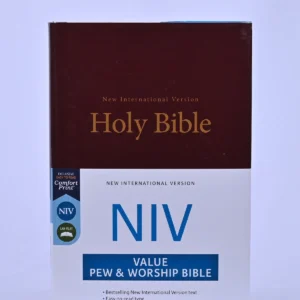 NIV Value Pew and Worship Bible – Hardcover, Burgundy