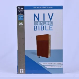 NIV Thinline Bible, Leathersoft, Tan, Red Letter, Comfort Print