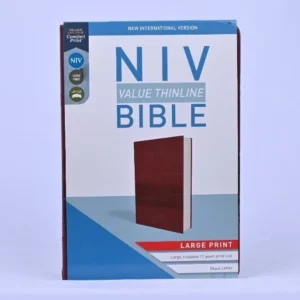 NIV Value Thinline Bible, Large Print, Leathersoft, Burgundy, Comfort Print