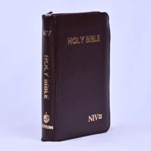 NIV Holy Bible Compact with Zip, Burgundy