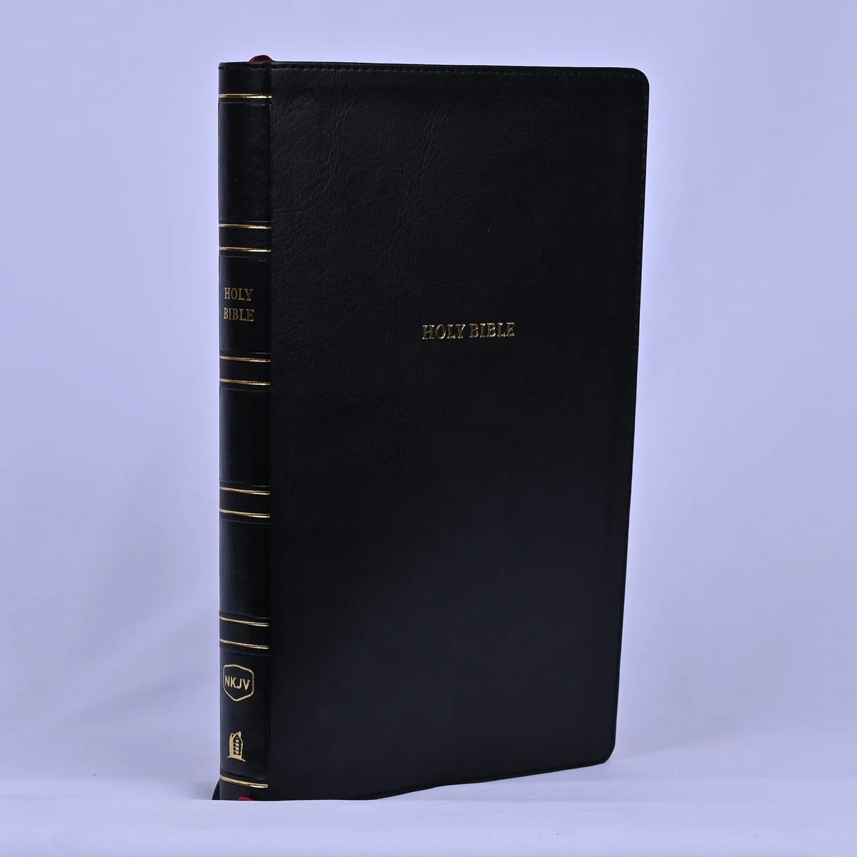 NKJV Thinline Reference Bible, Leathersoft, Black, Red Letter, Comfort Print