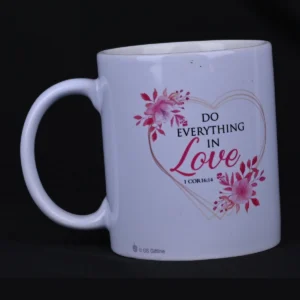 Bible Verse Coffee Mug, White Ceramic – 1 Cor 16:14