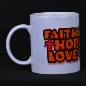 Bible Verse Coffee Mug, White Ceramic – faith Hope Love