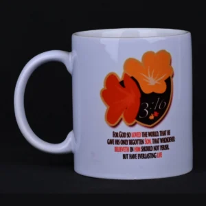 Bible Verse Coffee Mug, White Ceramic – John 3:16