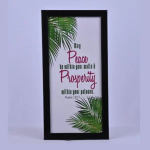 Bible Verse Wall Frame 6x12 – may peace be within your… Ps 122:7