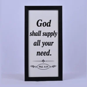 Bible Verse Wall Frame 6x12 – God shall supply… Phil. 4:19